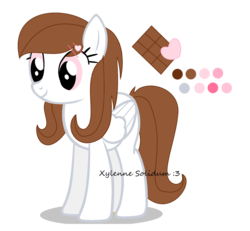 Size: 1024x945 | Tagged: safe, artist:xylenneisnotamazing, oc, oc only, oc:chocolate hearts, pegasus, pony, female, mare, reference sheet, simple background, solo, transparent background