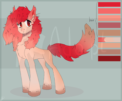 Size: 3000x2500 | Tagged: safe, artist:tigra0118, oc, oc only, pony, adoptable, auction, character, concave belly, high res, looking at you, red, reference, slender, solo, thin