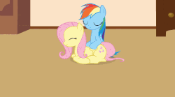 Size: 714x398 | Tagged: safe, artist:forgalorga, fluttershy, rainbow dash, twilight sparkle, alicorn, pony, animated, behaving like a cat, box, confused, cute, daaaaaaaaaaaw, dashabetes, eyes closed, female, gif, kneading, massage, pony in a box, ponyloaf, scooting, scrunchy face, shyabetes, silly, silly pony, sweet dreams fuel, twiabetes, twilight sparkle (alicorn), wing massage, wut face, your little cat 2