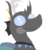 Size: 3000x3000 | Tagged: safe, artist:thepowerbeast, oc, oc only, oc:king exoskeleton, changedling, changeling, alternate design, high res, thousand yard stare