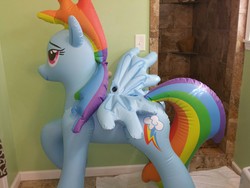 Size: 1992x1494 | Tagged: safe, rainbow dash, pony, g4, bootleg, female, hongyi, inflatable, inflatable toy, irl, photo