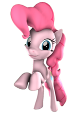 Size: 672x1080 | Tagged: safe, artist:4ourletters, pinkie pie, earth pony, pony, g4, 3d, female, simple background, solo, transparent background