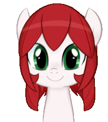 Size: 427x480 | Tagged: safe, artist:jessy, oc, oc only, oc:palette swap, earth pony, pony, tumblr:ask palette swap, animated, bust, cute, emofuri, female, gif, looking at you, mare, ocbetes, simple background, smiling, solo, transparent background