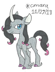 Size: 744x965 | Tagged: safe, artist:cmara, oleander (tfh), them's fightin' herds, community related, female, solo, traditional art