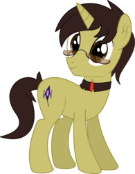 Size: 4012x5150 | Tagged: safe, artist:cyanlightning, oc, oc only, oc:psy key, pony, unicorn, 2019 community collab, derpibooru community collaboration, g4, .svg available, absurd resolution, chest fluff, ear fluff, glasses, male, simple background, solo, stallion, transparent background, vector