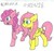 Size: 893x833 | Tagged: safe, artist:cmara, fluttershy, pinkie pie, pony, g4, traditional art