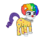 Size: 800x670 | Tagged: safe, artist:paw-of-darkness, rarity, pony, g4, clothes, clown, clown nose, clown outfit, clownity, costume, not fabulous, rainbow wig, rarity is not amused, red nose, ruff (clothing), silly, unamused, unhappy