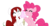 Size: 860x444 | Tagged: safe, artist:elslowmo, artist:jessy, pinkie pie, oc, oc:palette swap, earth pony, pony, g4, duo, eating, eyes closed, female, food, ice cream, mare, simple background, smiling, transparent background