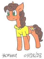 Size: 612x827 | Tagged: safe, artist:cmara, cheese sandwich, pony, g4, male, solo, traditional art