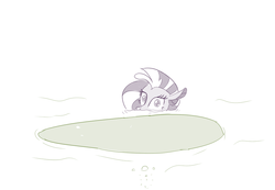 Size: 960x664 | Tagged: safe, artist:sintakhra, silverstream, pony, seapony (g4), tumblr:studentsix, g4, bubble, cute, diastreamies, female, implied sandbar, looking at you, seapony silverstream, simple background, solo, soon, surfboard, water, white background