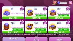 Size: 1280x720 | Tagged: safe, gameloft, g4, my little pony: magic princess, bag, barrel, carriage, cart, chest, costs real money, implied school raze, magic coins, no pony, pile, purse, this will end in tears