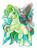 Size: 700x935 | Tagged: safe, artist:annapommes, mimic (g1), bird, pony, twinkle eyed pony, unicorn, g1, female, mimicbetes, solo