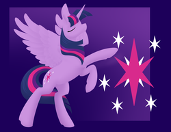 Size: 2063x1589 | Tagged: safe, artist:mythpony, twilight sparkle, alicorn, pony, g4, cutie mark, female, lineless, solo, twilight sparkle (alicorn)