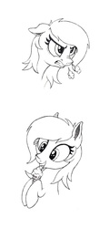 Size: 1096x2288 | Tagged: safe, pony, black and white, drawthread, food, grayscale, ice cream, monochrome, sketch