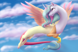 Size: 3888x2592 | Tagged: safe, artist:mythpony, oc, oc only, oc:dystopia, draconequus, hybrid, draconequus oc, high res, interspecies offspring, male, offspring, parent:discord, parent:princess celestia, parents:dislestia, solo