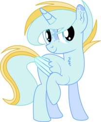 Size: 4272x5123 | Tagged: safe, artist:cyanlightning, oc, oc only, oc:water rainbow star, oc:water star, alicorn, pony, 2019 community collab, derpibooru community collaboration, g4, .svg available, absurd resolution, chest fluff, ear fluff, femboy, folded wings, girly, male, simple background, solo, stallion, transparent background, vector, wings