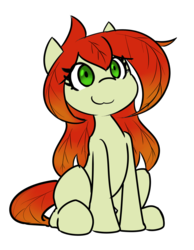 Size: 1149x1477 | Tagged: safe, artist:spheedc, oc, oc only, oc:flower, plant pony, pony, female, mare, nya, simple background, sitting, smiling, solo, transparent background