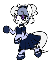 Size: 1237x1509 | Tagged: safe, artist:spheedc, oc, oc only, oc:cocobean cream, earth pony, semi-anthro, arm hooves, bipedal, clothes, female, maid, mare, simple background, smiling, solo, transparent background