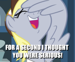 Size: 1119x925 | Tagged: safe, edit, edited screencap, screencap, derpy hooves, pegasus, pony, g4, my little pony best gift ever, caption, cute, derpabetes, derpy the mailmare, eyes closed, facewing, female, image macro, mare, meme, open mouth, solo, text