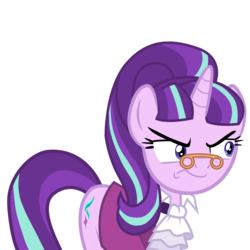 Size: 8000x8000 | Tagged: safe, artist:veyronraze, snowfall frost, starlight glimmer, pony, unicorn, a hearth's warming tail, g4, absurd resolution, clothes, female, glasses, jabot, mare, pince-nez, solo, vector
