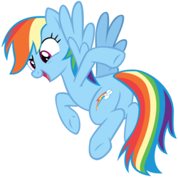 Size: 5737x5726 | Tagged: safe, artist:andoanimalia, rainbow dash, pegasus, pony, daring done?, g4, absurd resolution, butt, female, flying, mare, open mouth, plot, rainbutt dash, simple background, solo, transparent background, underhoof, vector