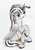 Size: 1966x2845 | Tagged: safe, artist:40kponyguy, derpibooru exclusive, oc, oc only, oc:kujivunia, pegasus, pony, zebra, ear fluff, floppy ears, fluffy, leg bracelet, looking at you, raised hoof, simple background, solo, traditional art, white background, zebra oc