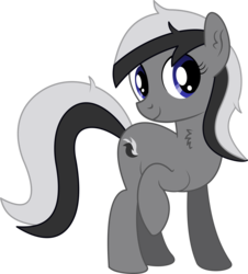 Size: 4206x4653 | Tagged: safe, artist:cyanlightning, oc, oc only, oc:lili, earth pony, pony, skunk, skunk pony, 2019 community collab, derpibooru community collaboration, g4, .svg available, absurd resolution, chest fluff, ear fluff, female, mare, simple background, solo, transparent background, vector