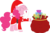 Size: 3574x2383 | Tagged: safe, artist:porygon2z, pinkie pie, earth pony, pony, g4, christmas, hat, high res, holiday, present, santa claus, santa hat, santa sack, simple background, transparent background