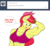Size: 1280x1185 | Tagged: safe, artist:matchstickman, apple bloom, earth pony, anthro, matchstickman's apple brawn series, tumblr:where the apple blossoms, g4, abs, apple bloom's bow, apple brawn, armpits, biceps, bow, breasts, busty apple bloom, clothes, comic, deltoids, dialogue, female, fingerless gloves, gloves, hair bow, looking sideways, mare, muscles, older, older apple bloom, simple background, solo, speech bubble, talking to viewer, triceps, tumblr comic, white background