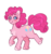 Size: 536x570 | Tagged: safe, artist:biskyfresh, part of a set, pinkie pie, earth pony, pony, g4, blushing, chest fluff, cutie mark, female, fluffy, looking at you, mare, raised hoof, simple background, smiling, solo, unshorn fetlocks, white background