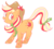 Size: 693x618 | Tagged: safe, artist:biskyfresh, artist:glubbs, applejack, earth pony, pony, g4, alternate cutie mark, applejack's hat, cowboy hat, cutie mark, female, hat, looking back, mare, rainbow power, simple background, smiling, solo, transparent background