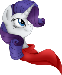 Size: 714x871 | Tagged: safe, artist:jake2714, rarity, pony, g4, bust, clothes, female, looking up, portrait, scarf, simple background, smiling, solo, transparent background