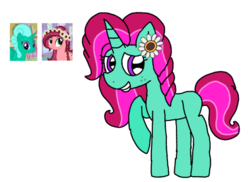 Size: 520x379 | Tagged: source needed, safe, artist:徐詩珮, glitter drops, gloriosa daisy, alicorn, earth pony, pony, unicorn, equestria girls, g4, my little pony: the movie, equestria girls ponified, female, glittercorn, glitterosa, lesbian, magical lesbian spawn, next generation, offspring, parent:glitter drops, parent:gloriosa daisy, parents:glitterosa, ponified, shipping