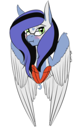 Size: 1280x1970 | Tagged: safe, artist:moonwolf96, oc, oc only, oc:ayami snowsketch, pegasus, pony, bust, female, glasses, mare, portrait, simple background, solo, transparent background