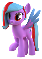 Size: 846x1200 | Tagged: safe, artist:melodismol, oc, oc:star beats, pegasus, pony, 3d, blender, looking at you, raised hoof, simple background, transparent background
