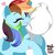 Size: 942x934 | Tagged: safe, artist:tohupo, rainbow dash, pegasus, pony, g4, cute, female, heart, hooves, hug, lineless, mare, one eye closed, pillow, pillow hug, solo, tongue out, wings