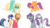 Size: 4000x2236 | Tagged: safe, artist:purplewonderpower, applejack, big macintosh, fluttershy, maud pie, pinkie pie, rainbow dash, rarity, scootaloo, shining armor, sweetie belle, twilight sparkle, zephyr breeze, g4, palette swap, recolor