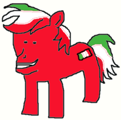 Size: 346x342 | Tagged: safe, artist:s61751, pony, cars (pixar), francesco bernoulli, grin, italian, italian flag, looking at you, ponified, smiling