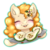 Size: 688x688 | Tagged: safe, artist:tokokami, pear butter, earth pony, pony, g4, blushing, cute, eyes closed, female, food, mare, pear, pearabetes, simple background, smiling, solo, transparent background