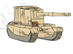 Size: 2000x1500 | Tagged: safe, artist:scarrly, british army, fv4005 stage ii, tank (vehicle)