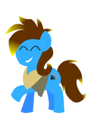 Size: 595x842 | Tagged: safe, artist:pwnypony db, oc, oc only, earth pony, pony, 2019 community collab, derpibooru community collaboration, .svg available, clothes, eyes closed, raised hoof, scarf, simple background, solo, svg, transparent background, vector
