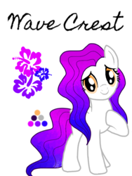 Size: 768x1024 | Tagged: safe, artist:yourinternetmom, oc, oc only, oc:wave crest, earth pony, pony, female, mare, raised hoof, reference sheet, simple background, solo, white background