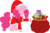 Size: 3574x2383 | Tagged: safe, alternate version, artist:porygon2z, pinkie pie, earth pony, pony, g4, christmas, female, hat, high res, holiday, santa claus, santa hat, santa sack, simple background, solo, transparent background