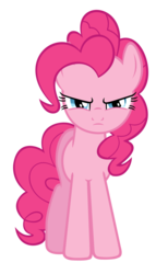 Size: 900x1569 | Tagged: safe, pinkie pie, earth pony, pony, g4, angry, female, mare, simple background, solo, transparent background, unamused, upset, vector