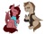 Size: 902x680 | Tagged: artist needed, safe, oc, oc:ruby parcel, oc:toffee scotch, bat pony, bat pony oc, blushing, clothes, female, flask, jacket, male, scarf, shipping, simple background, straight, tongue out, white background