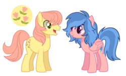 Size: 1780x1077 | Tagged: safe, artist:pandemiamichi, firefly, posey, pony, g1, g4, base used, g1 to g4, generation leap, posey (rule 63), rule 63, simple background, transparent background