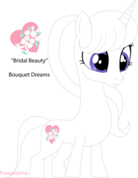 Size: 2156x2781 | Tagged: safe, artist:freezestime, derpibooru exclusive, bridal beauty, oc, oc only, pony, unicorn, g1, g4, base used, get, high res, index get, solo