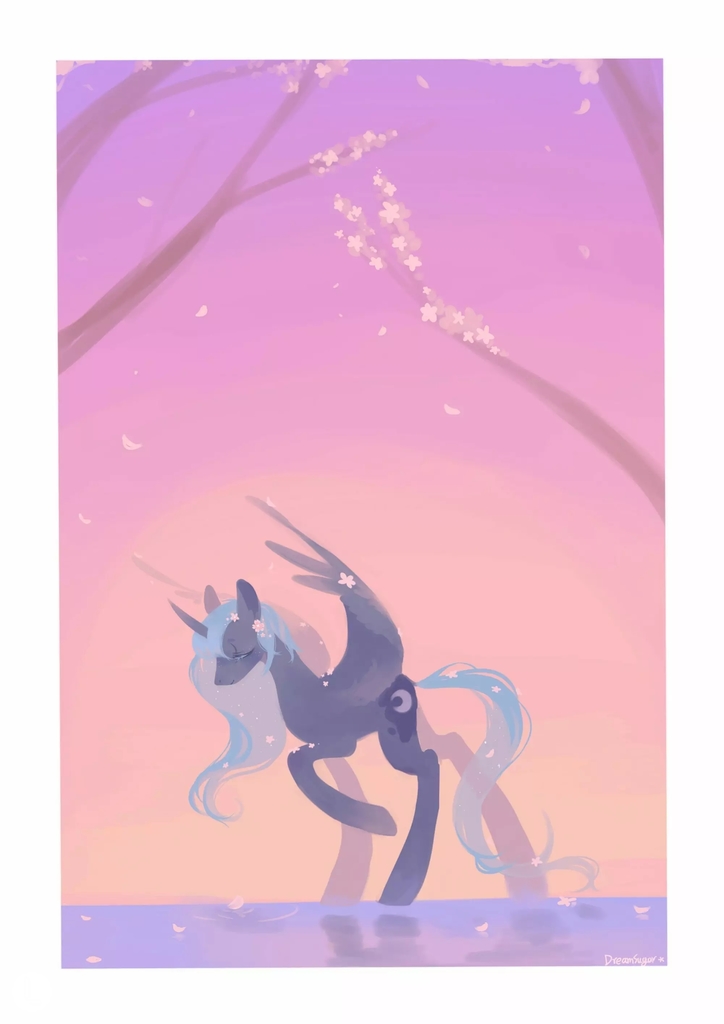 Safe Artist Dreamsugar Princess Luna Alicorn Pony Beautiful Female Solo