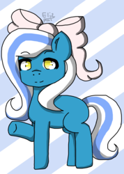 Size: 770x1080 | Tagged: safe, artist:elizabeth787, oc, oc only, oc:fleurbelle, alicorn, pony, alicorn oc, bow, female, hair bow, mare, solo