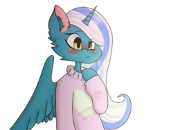 Size: 1024x768 | Tagged: safe, oc, oc only, oc:fleurbelle, alicorn, pony, alicorn oc, female, jumper, mare, simple background, solo